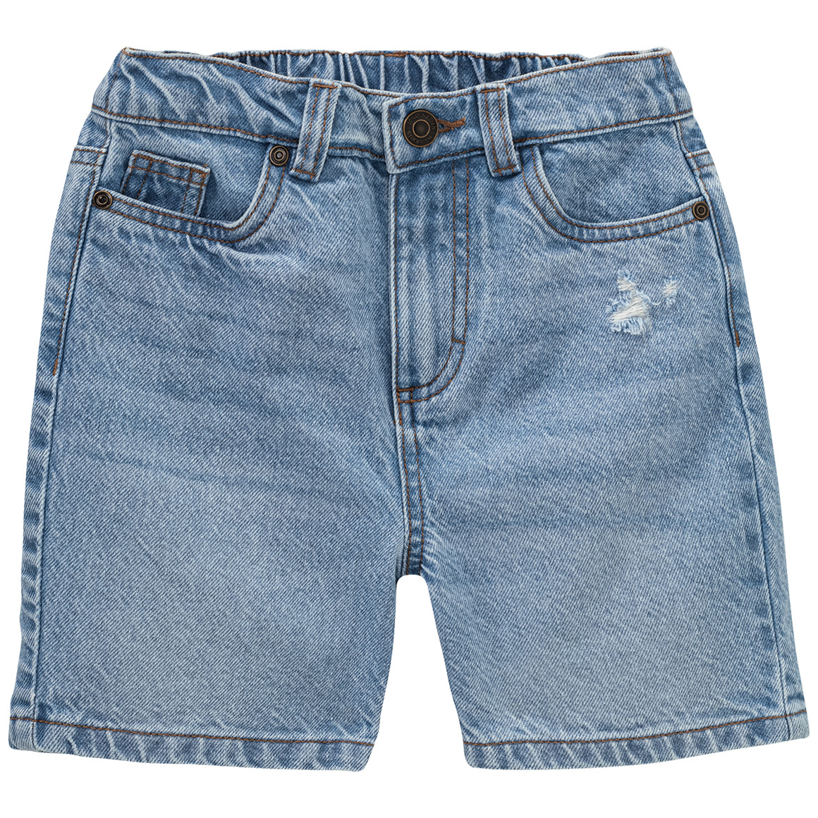 Jonas Nielsen Jungen Jeansshorts mit Used-Effekt hellblau
