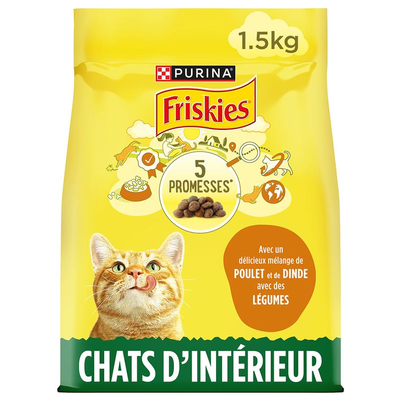 PURINA FRISKIES Indoor poulet, dinde et légumes