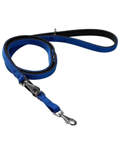 Adori Traininglijn Nylon Soft Blauw&Zwart - Hondenriem