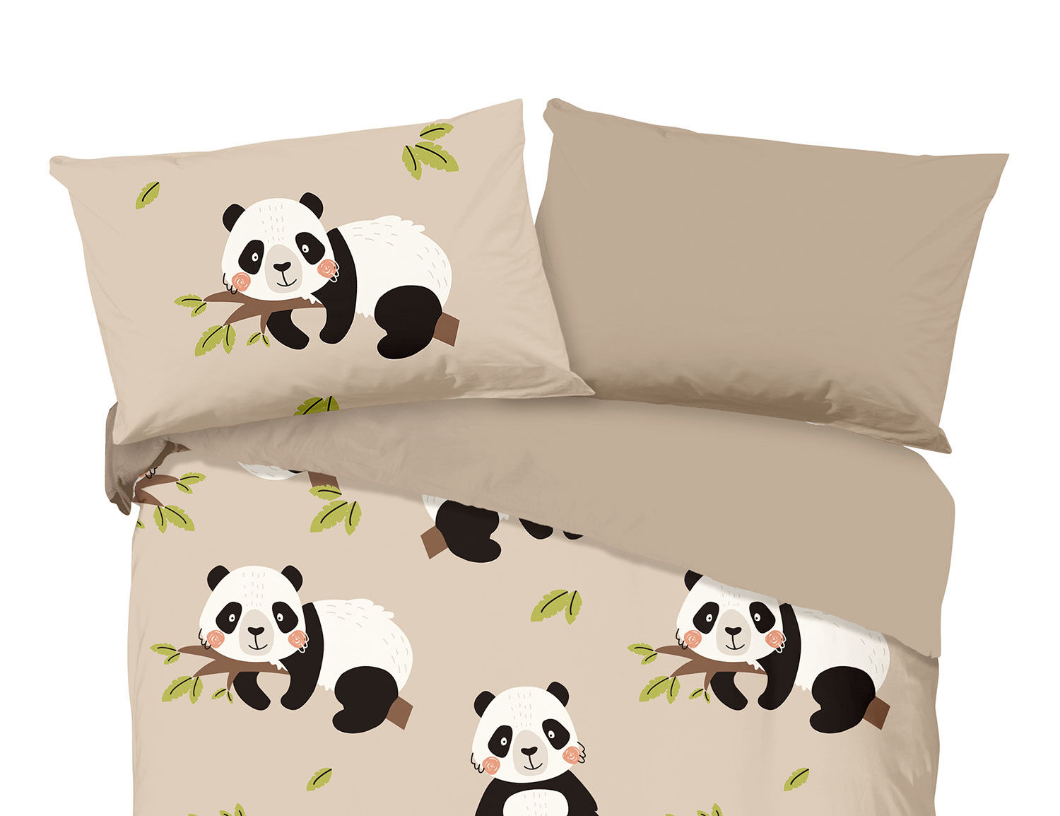 Bettwäsche mit niedlichen Pandabären