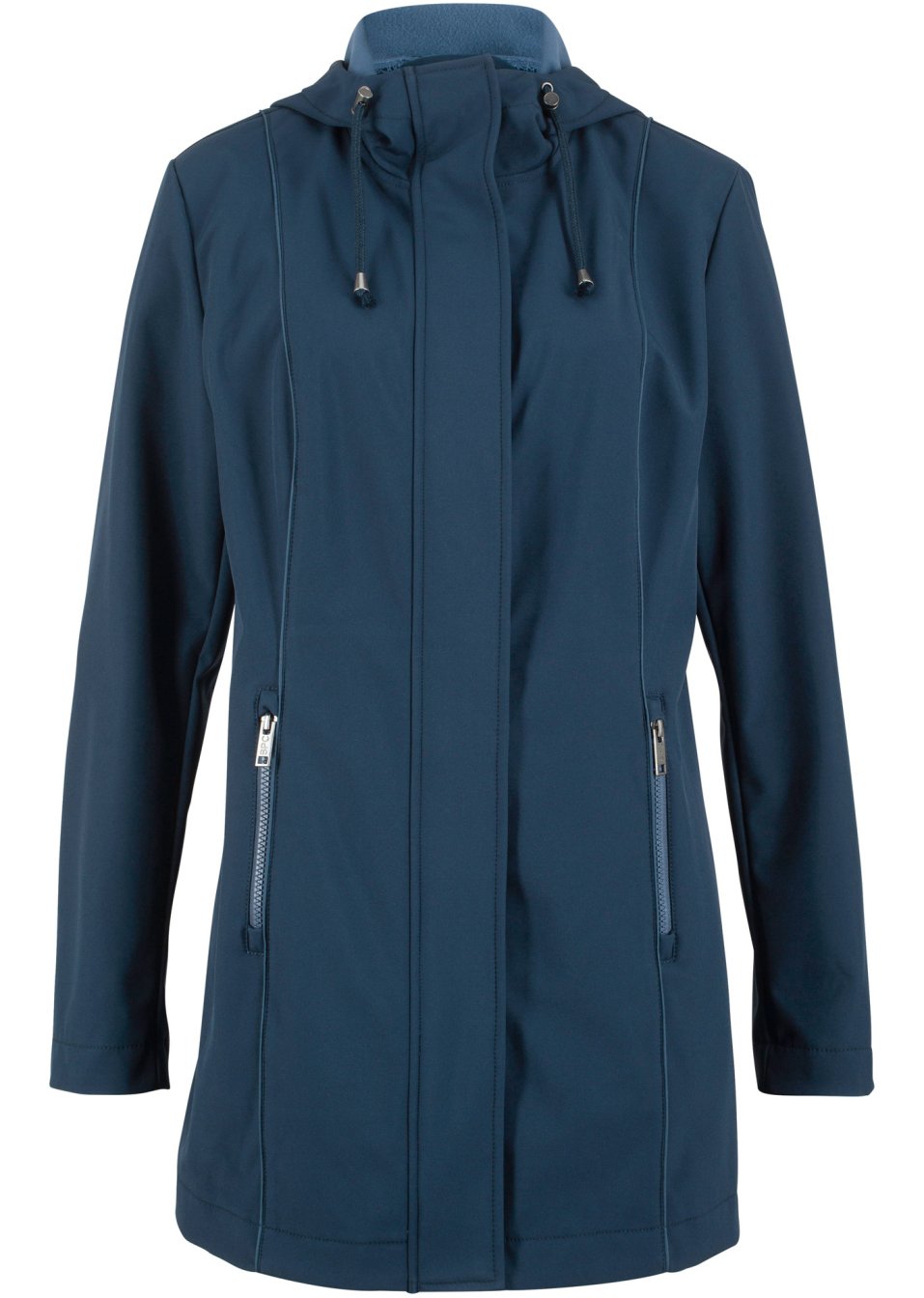 Parka softshell à coutures de coloris contrastant, doublure intérieure