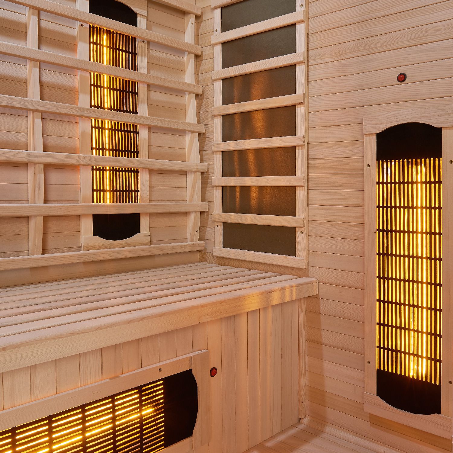 Artsauna Infrarotkabine Kiruna160 Dual Technologie – 6 Vollspektrumstrahler & 3 Flächenstrahler