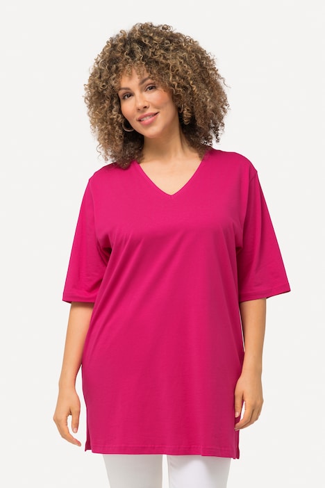 T-Shirt, V-Ausschnitt, Relaxed, Halbarm