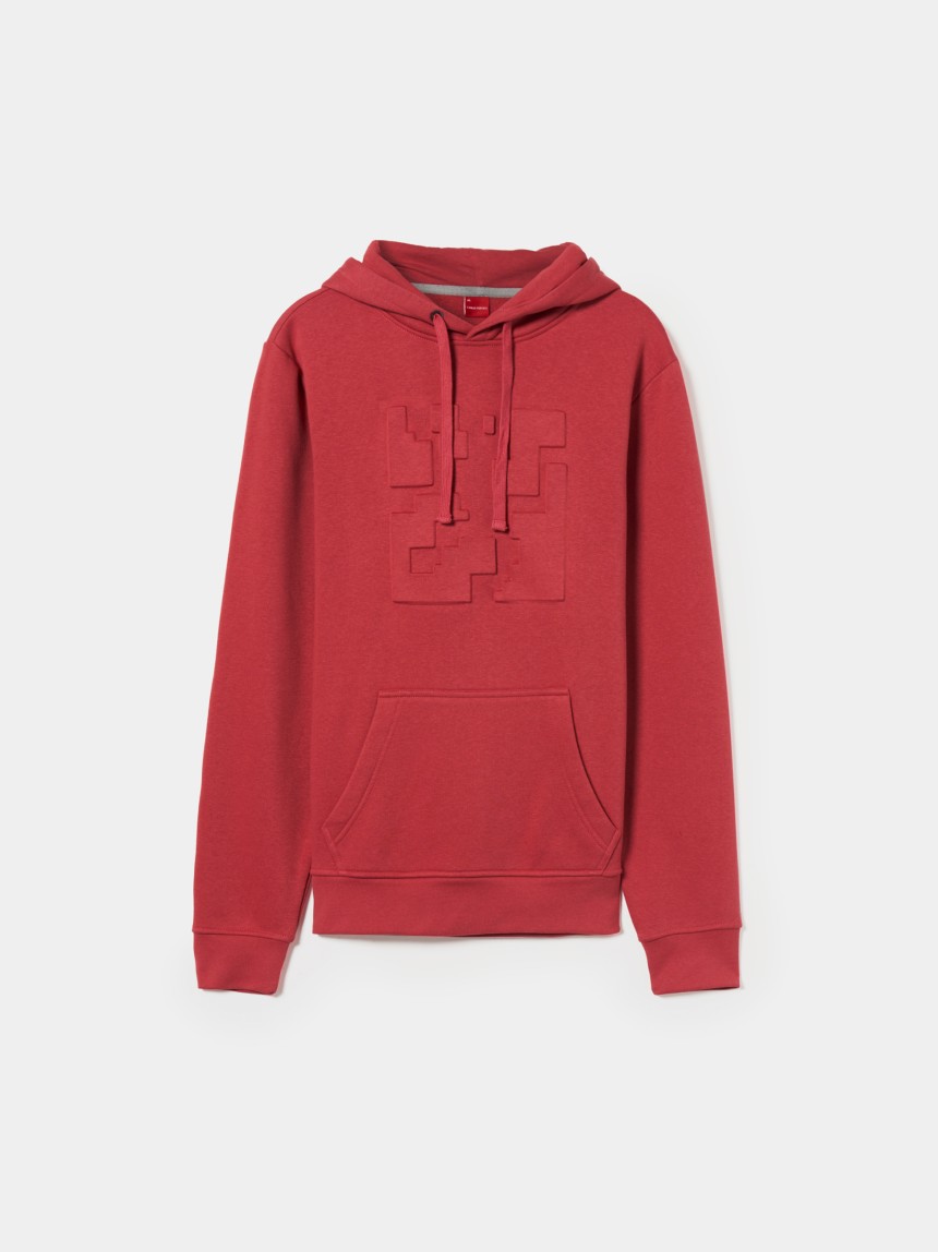 Sweatshirt com capuz mistura de algodão