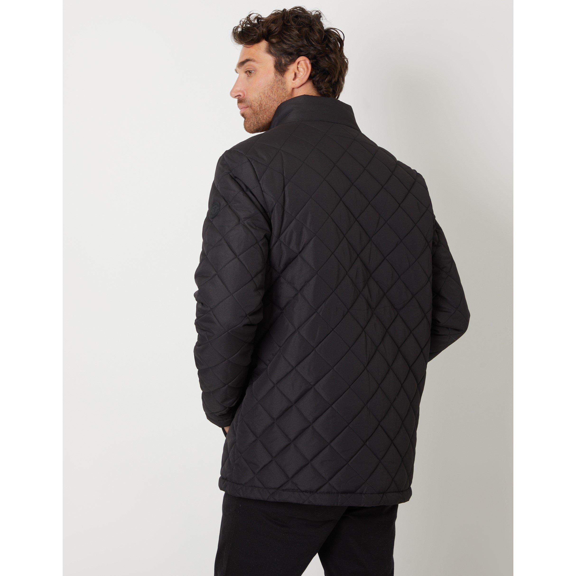 Threadbare TB Funnel Neck Diamond Quilted Jacket