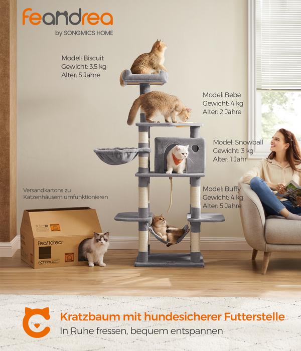 Feandrea Kratzbaum mit Fressnapf, ca.