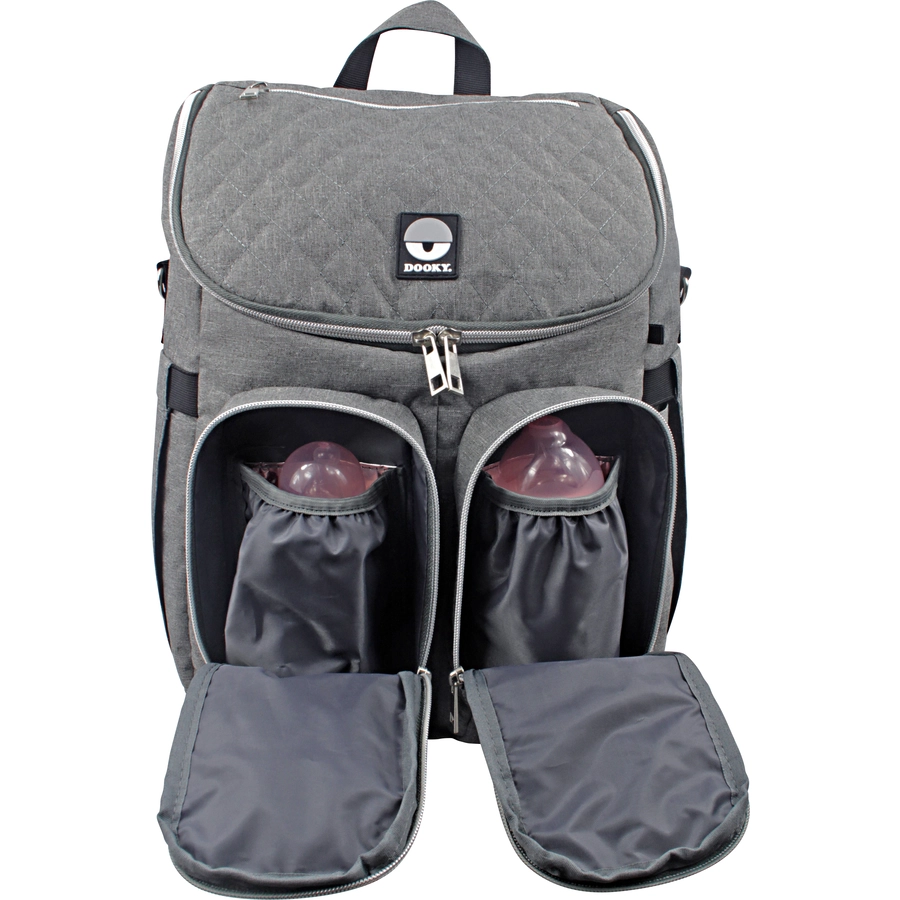 DOOKY Wickelrucksack 2 in 1 Grey melange
