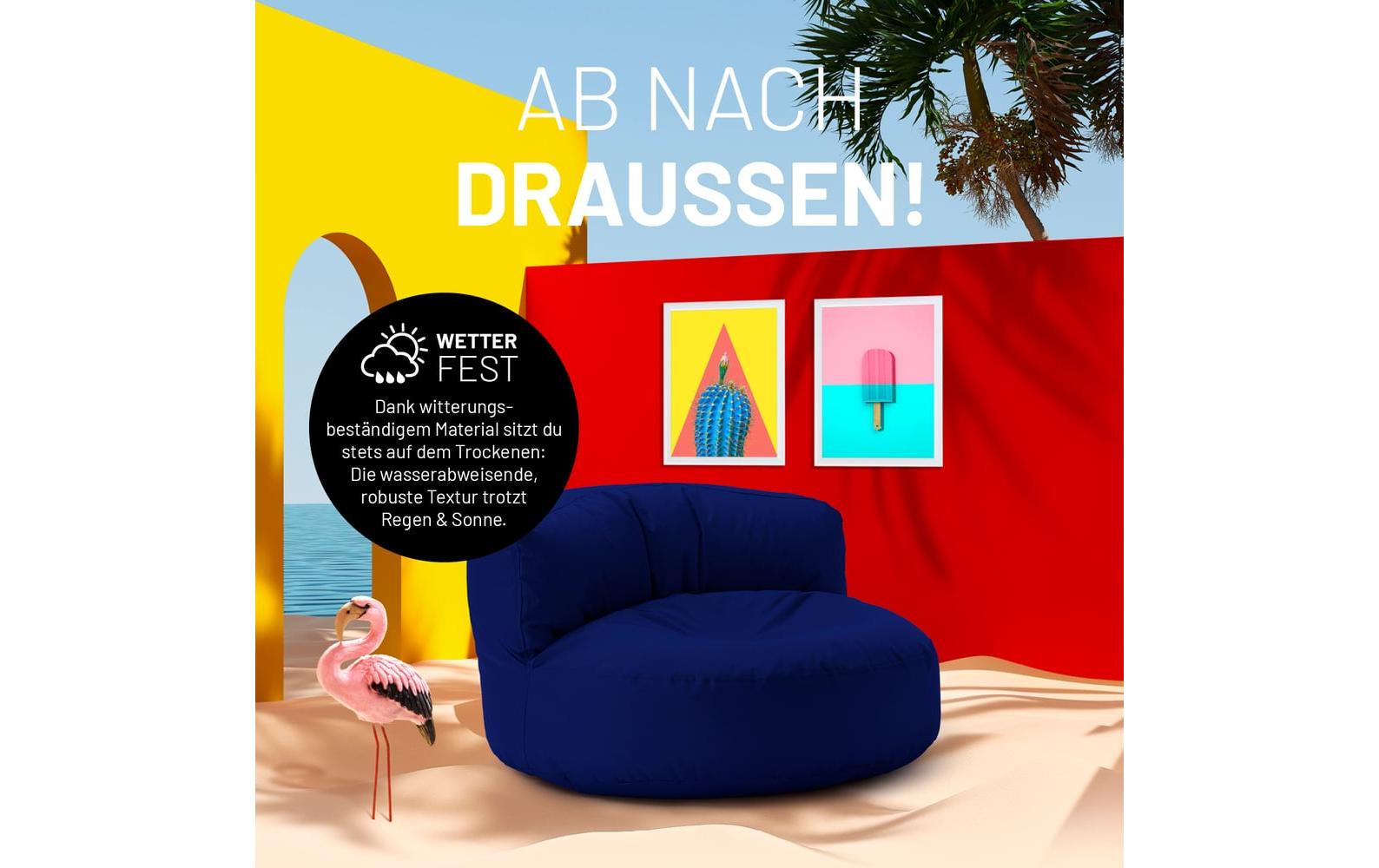 Sitzsack Lounge 30 L, Dunkelblau<br>Sitzsofa für innen und aussen