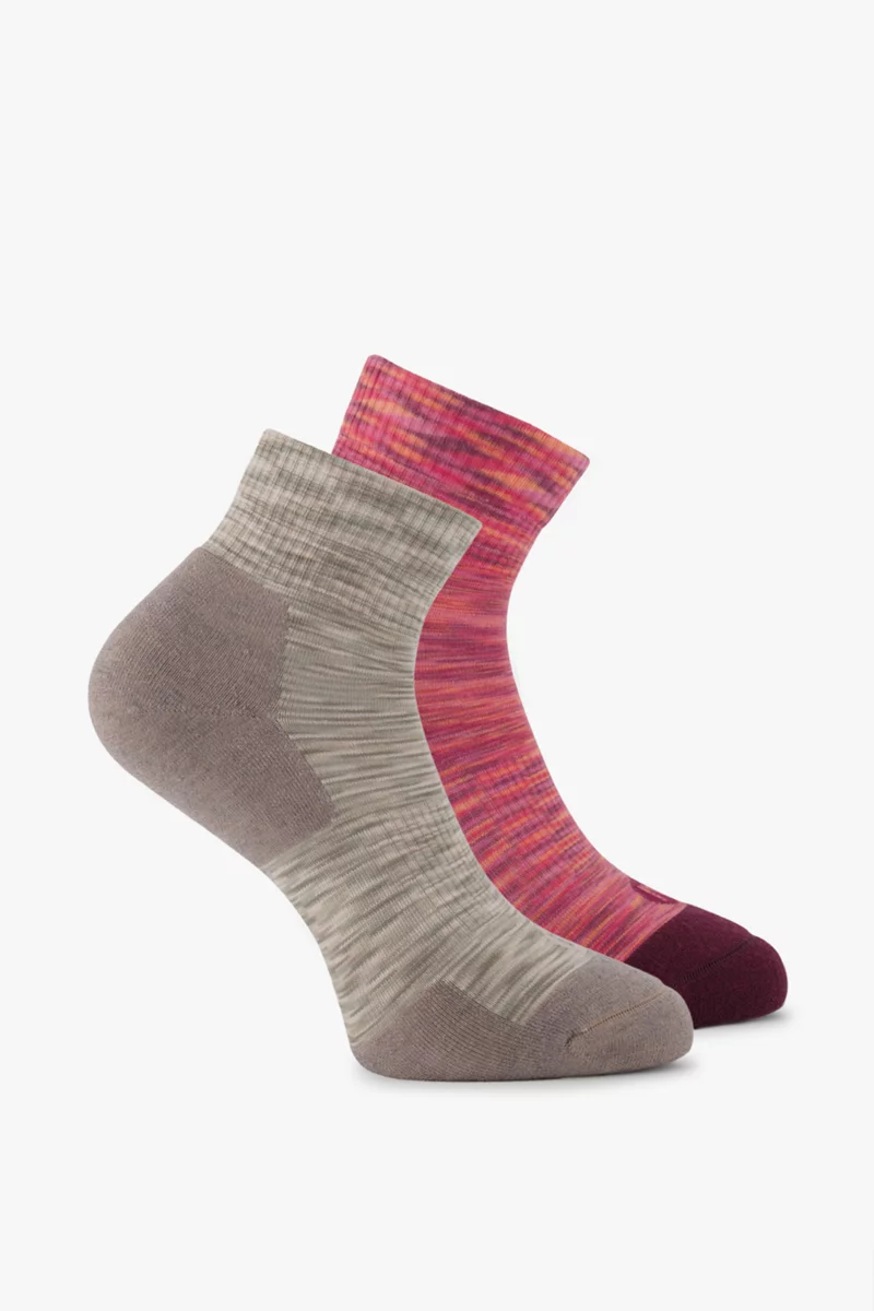 46 NORD 2-Pack Quarter 35-42 Damen Wandersocken