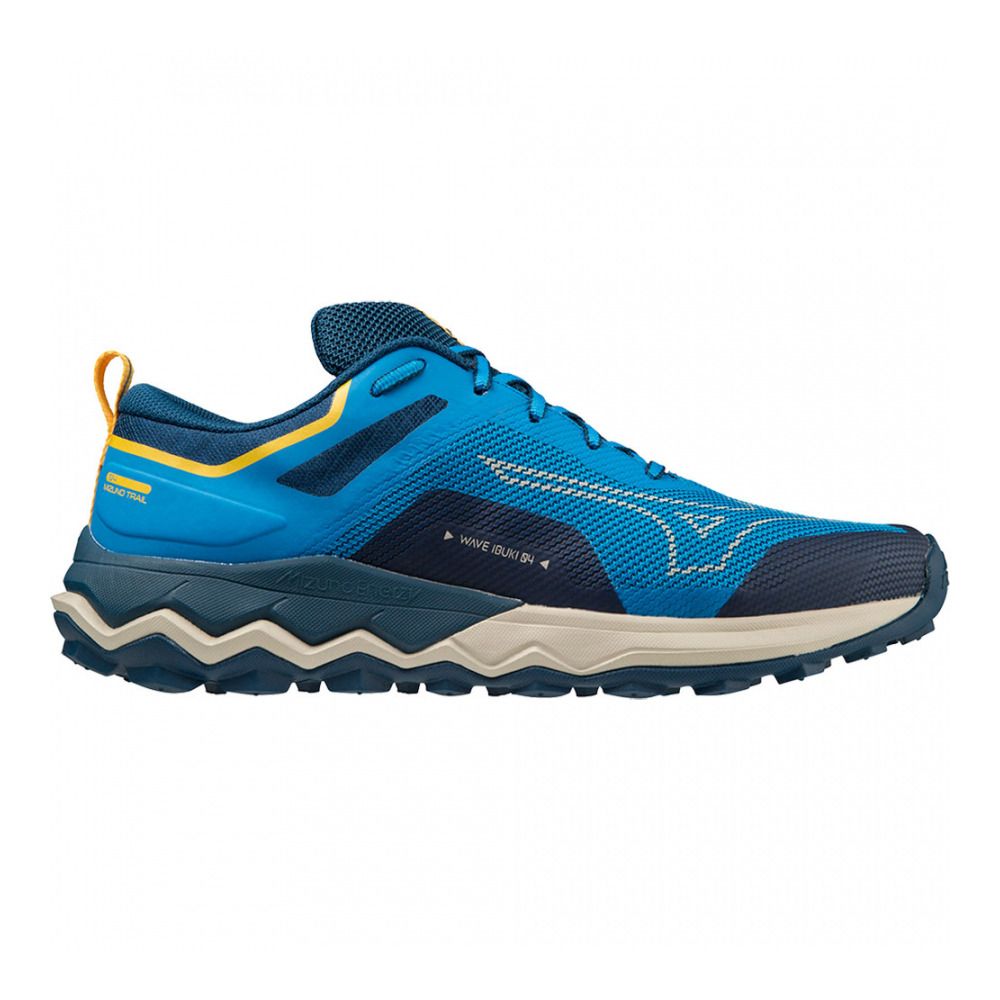 Mizuno WAVE IBUKI 4 - Chaussures trail Homme cloisonné/blueopal/moonstruck