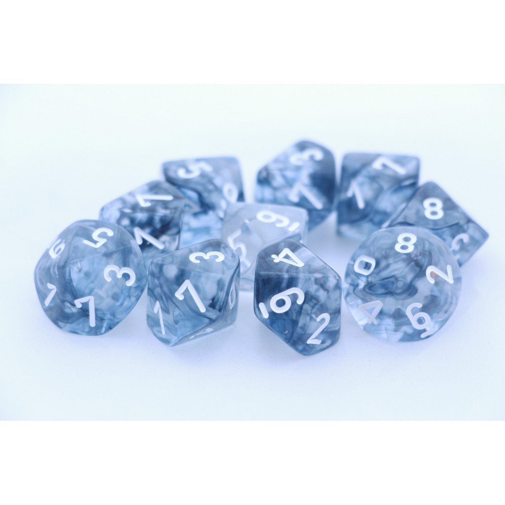 Set de 10 Dés 10 Faces Chessex : Nebula
