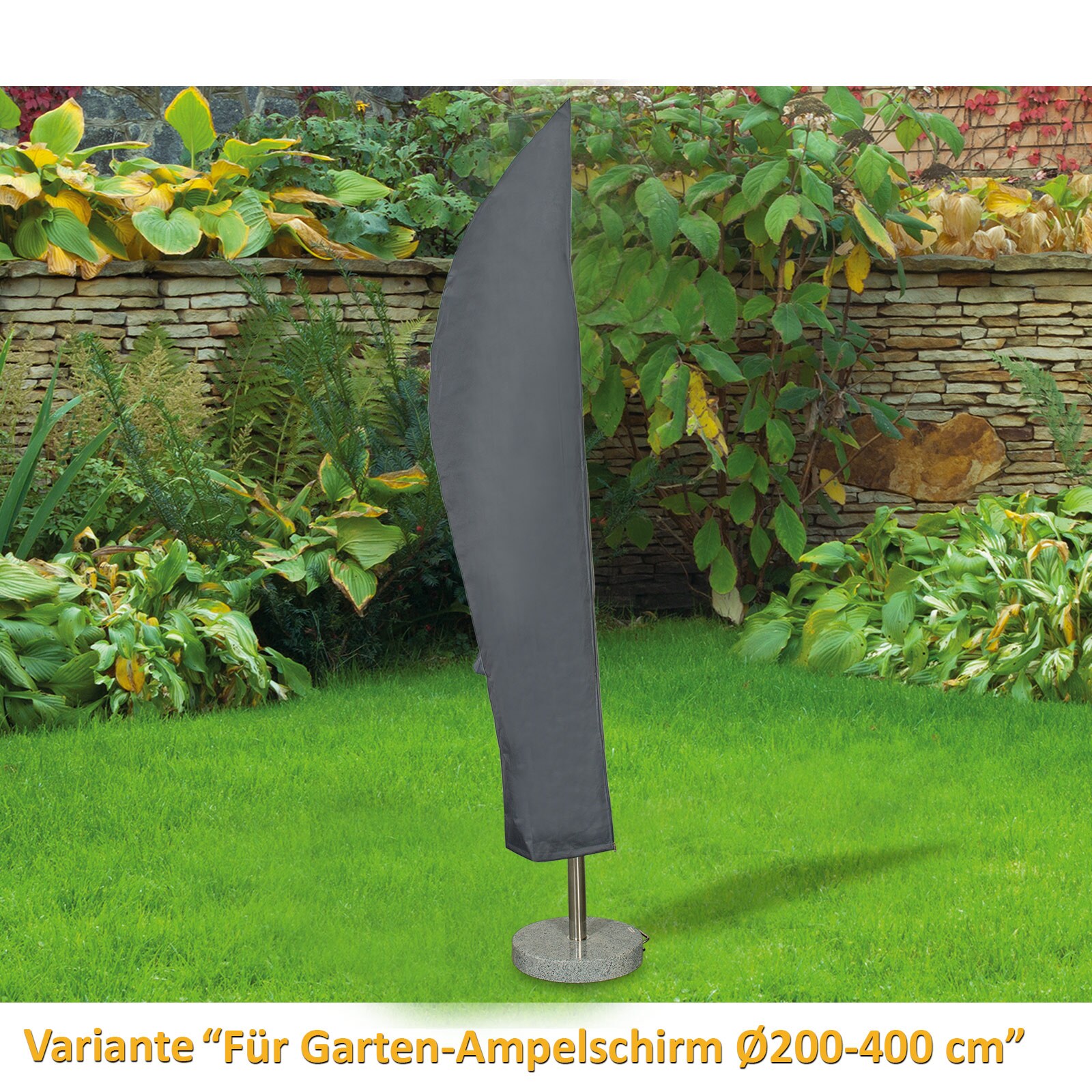 WEHNCKE Party Garten Schirm Schutzhülle Sonnen Schirm Hülle Haube Abdeckung 420D Variante: Für Garten Party Schirm Ø 200-410 cm
