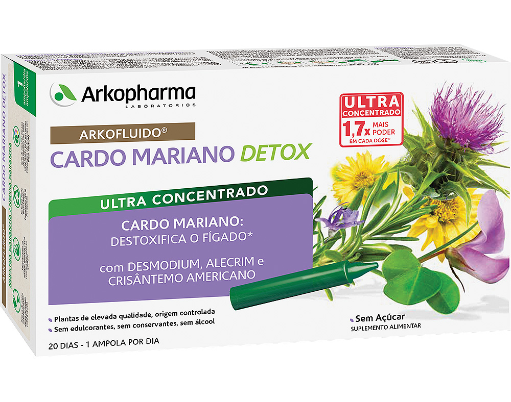 SUPLEMENTO ARKOFLUIDO CARDO MARIANO DETOX 20AMP