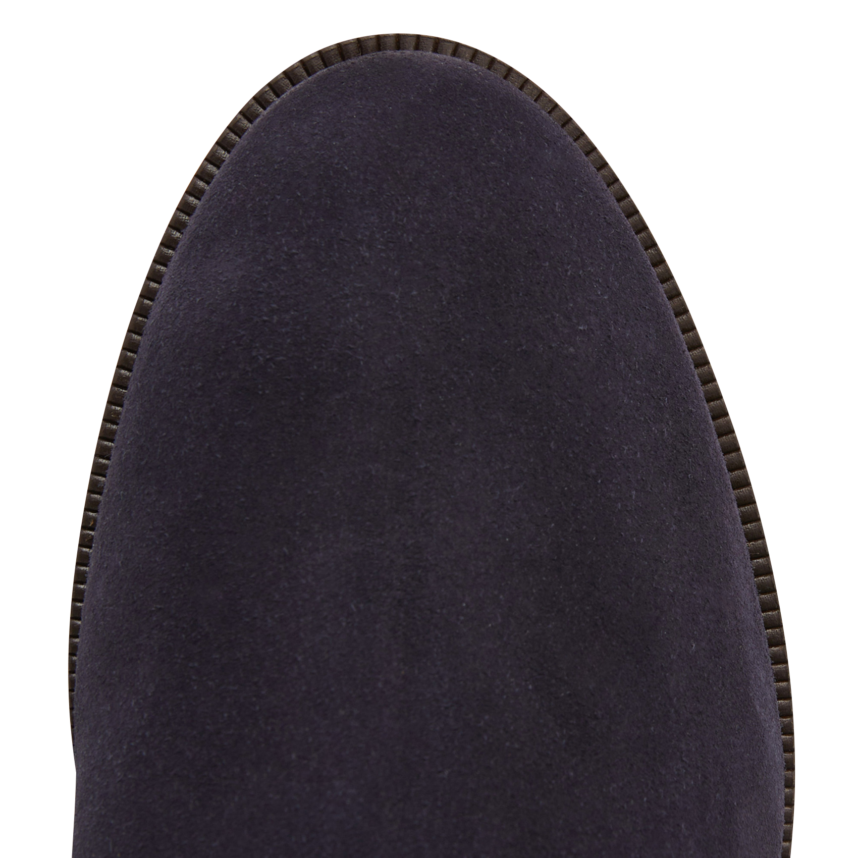 CAMDEN - Bottines à talon en cuir velours| Bleu