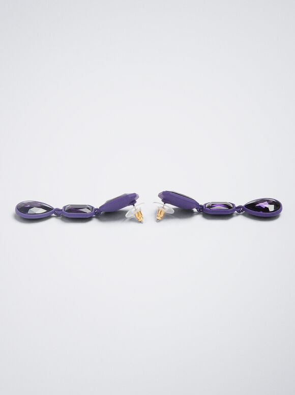 Brincos de Cristal - Violeta