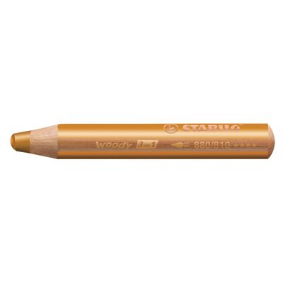 STABILO Woody 3 in 1 - Crayon de couleur pointe large - or