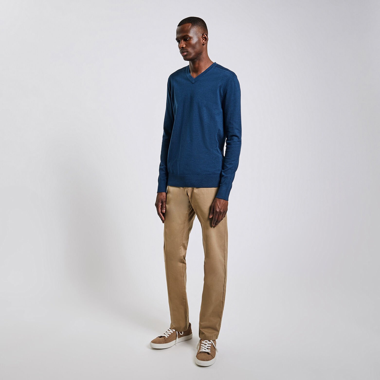 Pantalon chino regular Beige