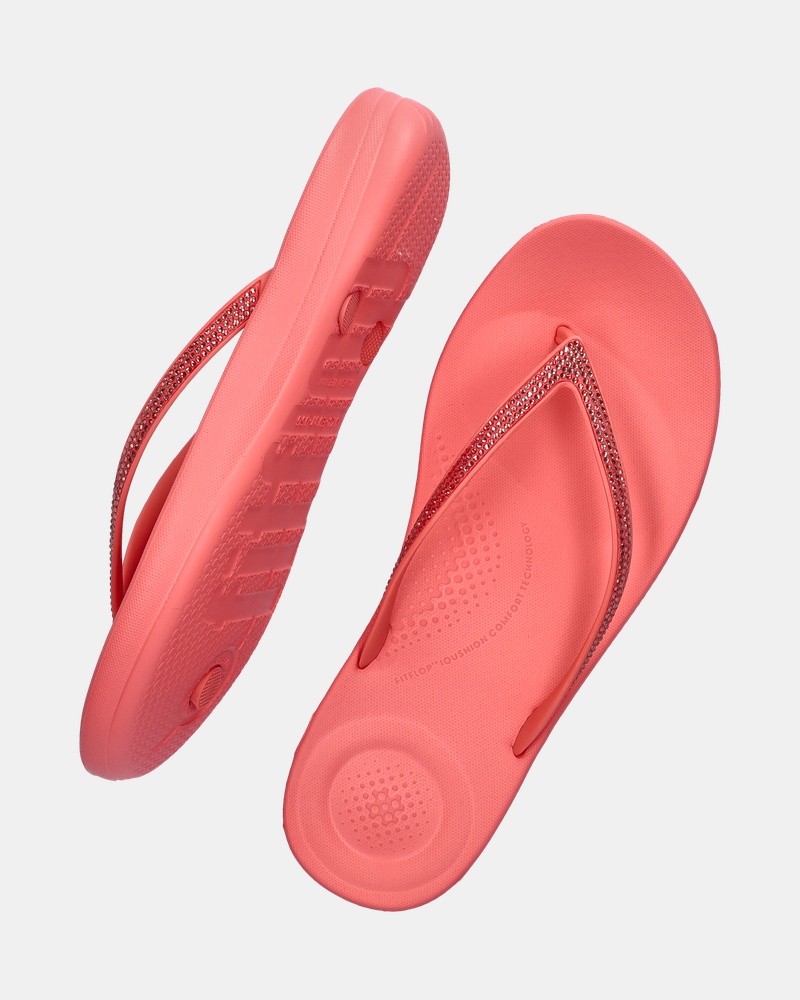 Fitflop Iqushion Sparkle Slippers  - roze