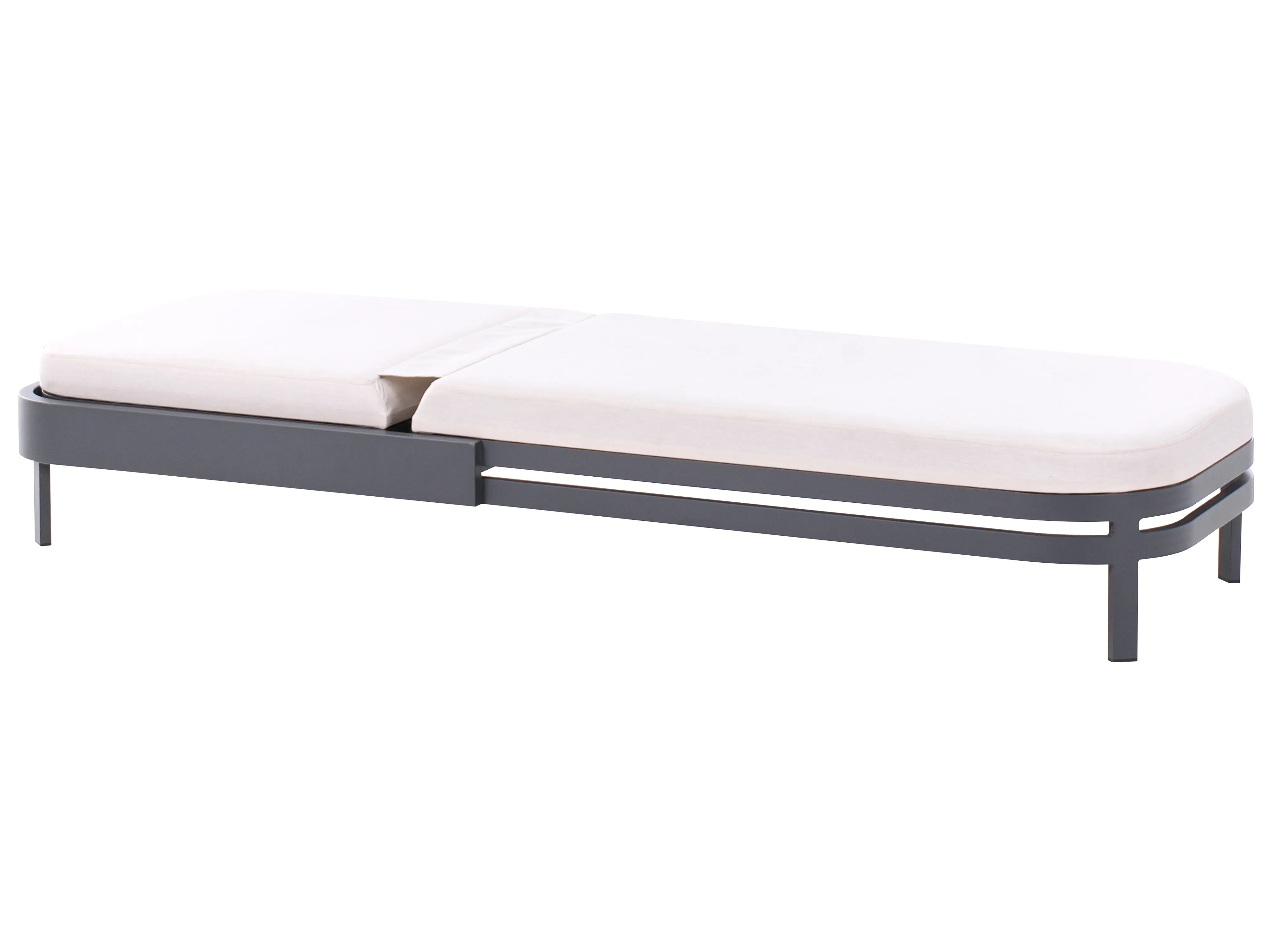 Ligstoel met kussen NETTUNO Metaal Lichtbeige