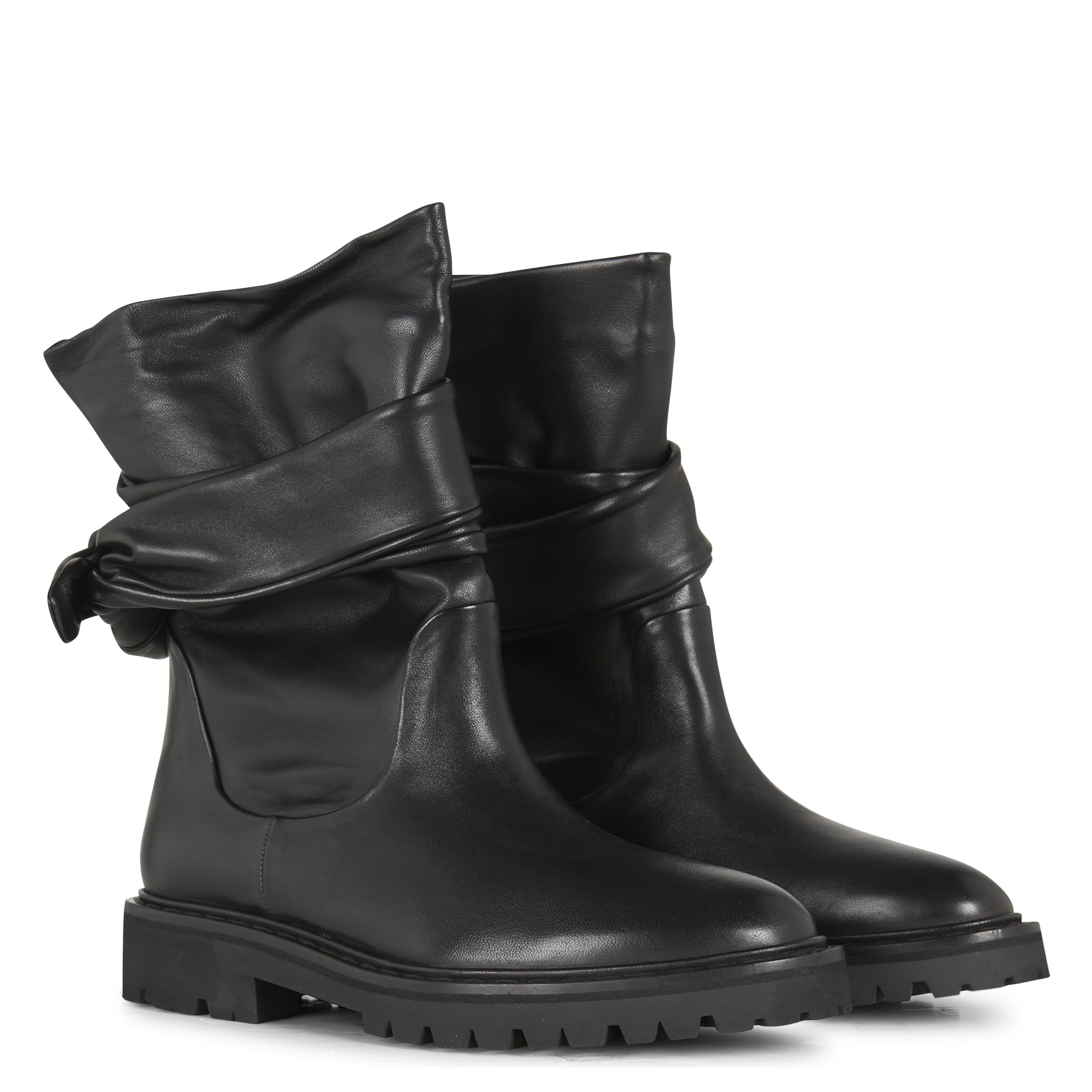 LETIZI - Bottines plates en cuir| Noir
