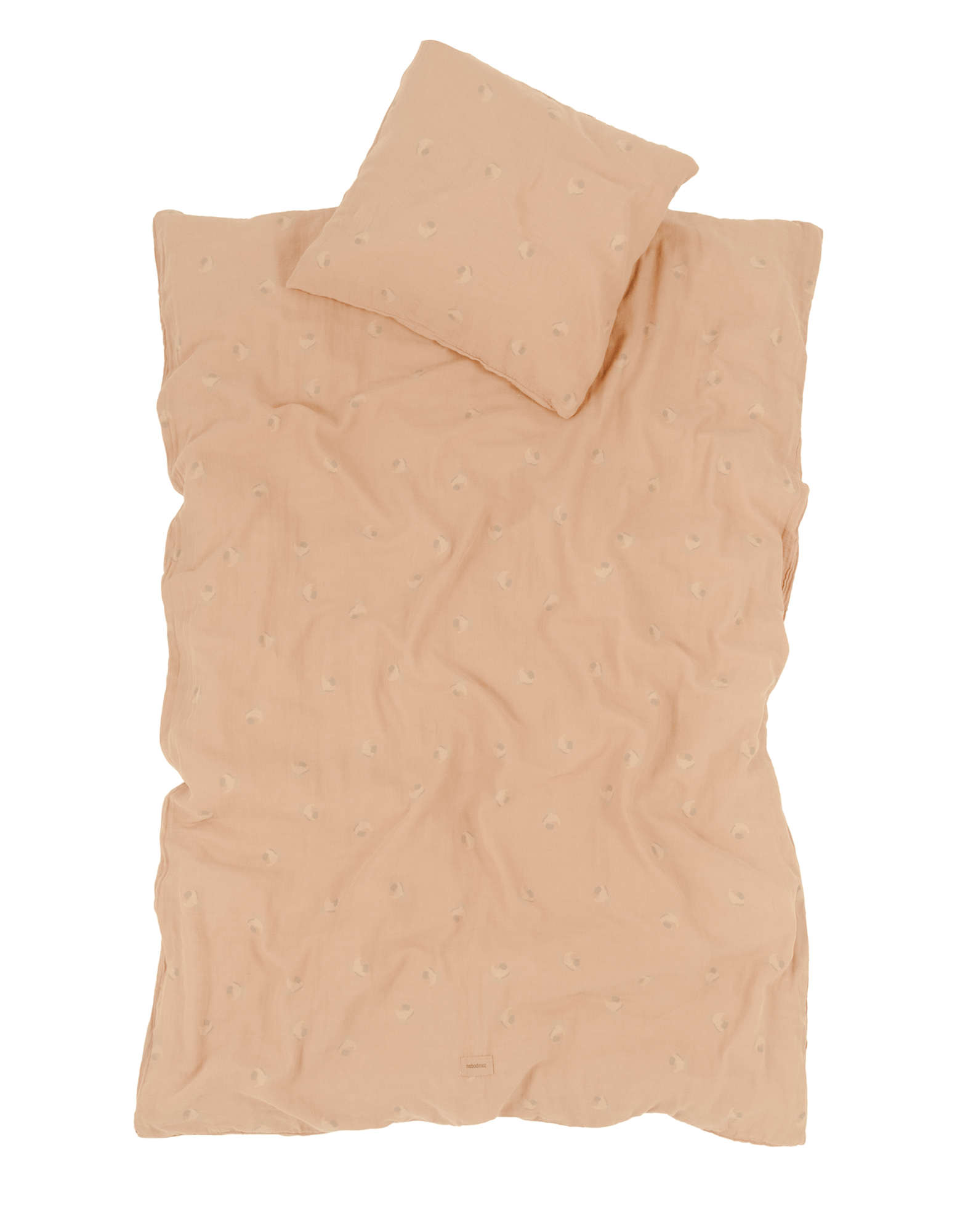 Parure de lit enfant wabi-sabi en double gaze de coton lavé | Rose