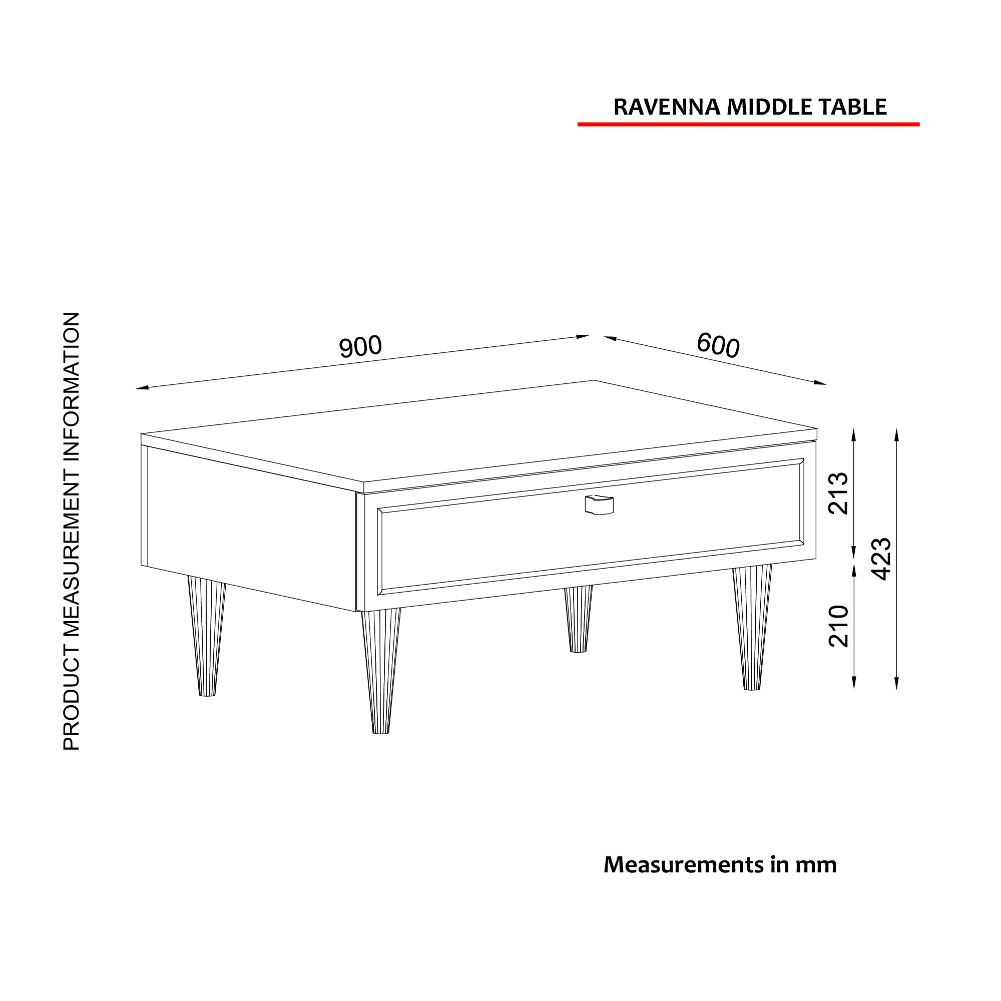 Couchtisch Ravenna Weiß Marmor Optik