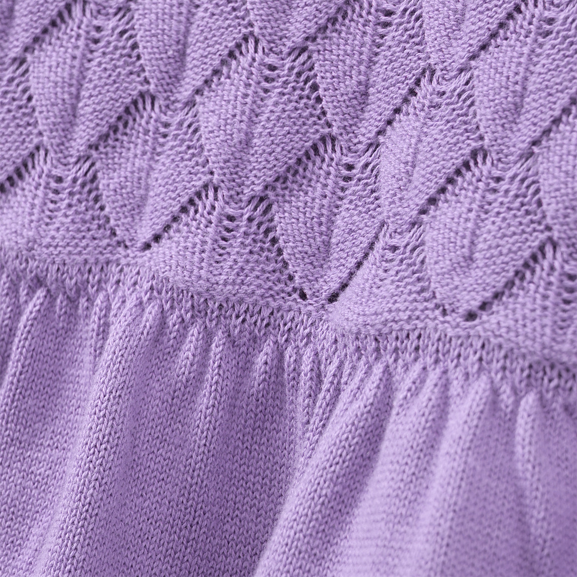 Topolino Mädchen Strickkleid mit Wabenstruktur helllila