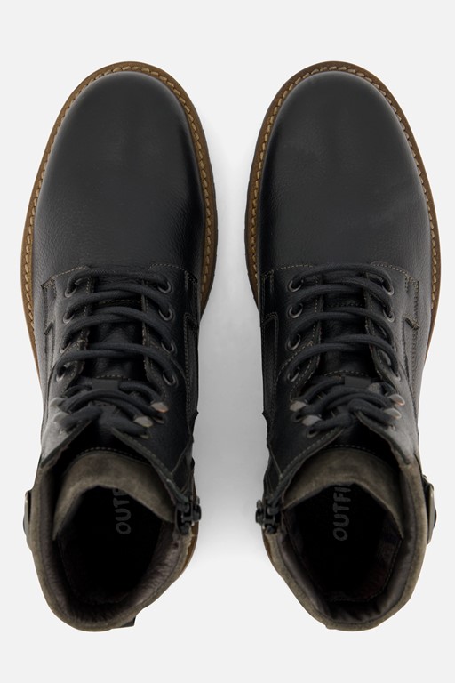 Outfielder Veterboots zwart Leer