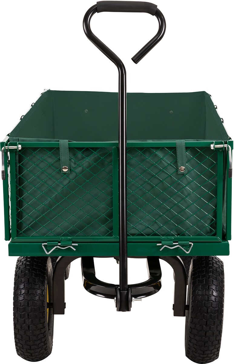 Miweba Bollerwagen MB-700, Transportwagen mit 700 kg Traglast, klappbar, Doppelachse, Stahlrahmen (Grün)