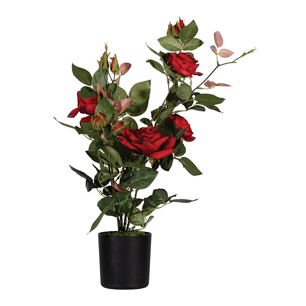 Fleur artificielle rose rouge 54 cm