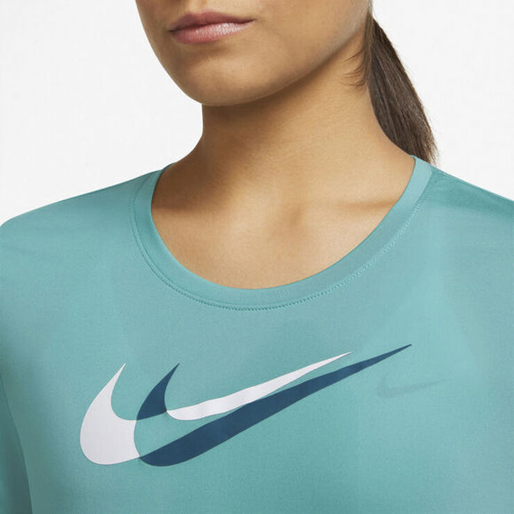 Nike Dri Fit Swoosh Run Lobe T Shirt Grøn