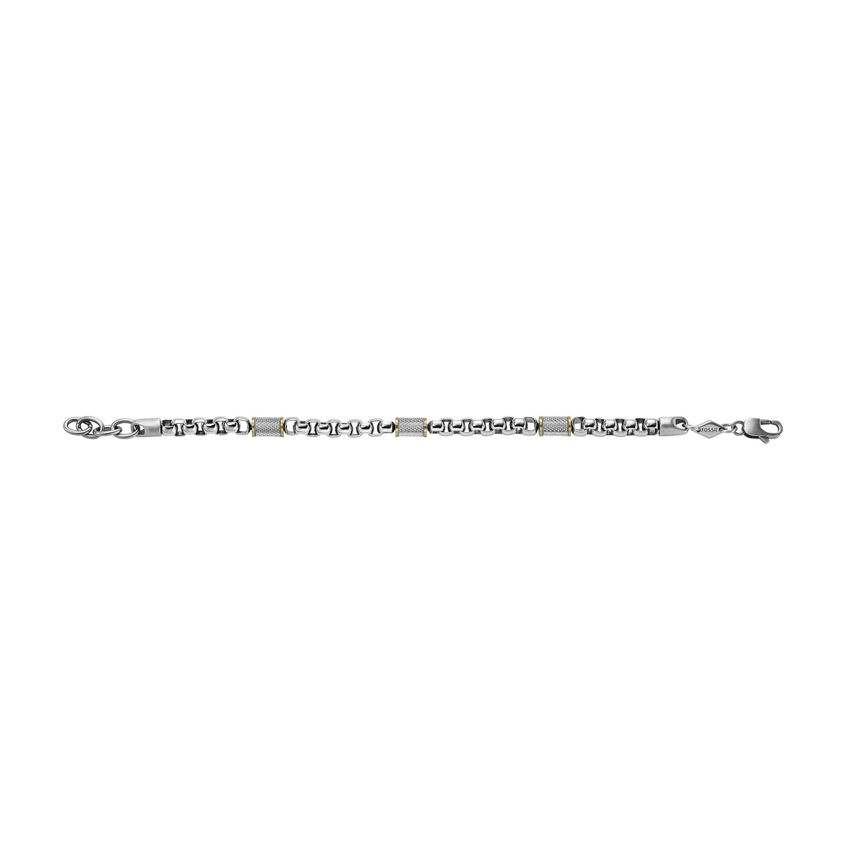 Bracelet FOSSIL acier inoxydable bicolore 19,5 cm