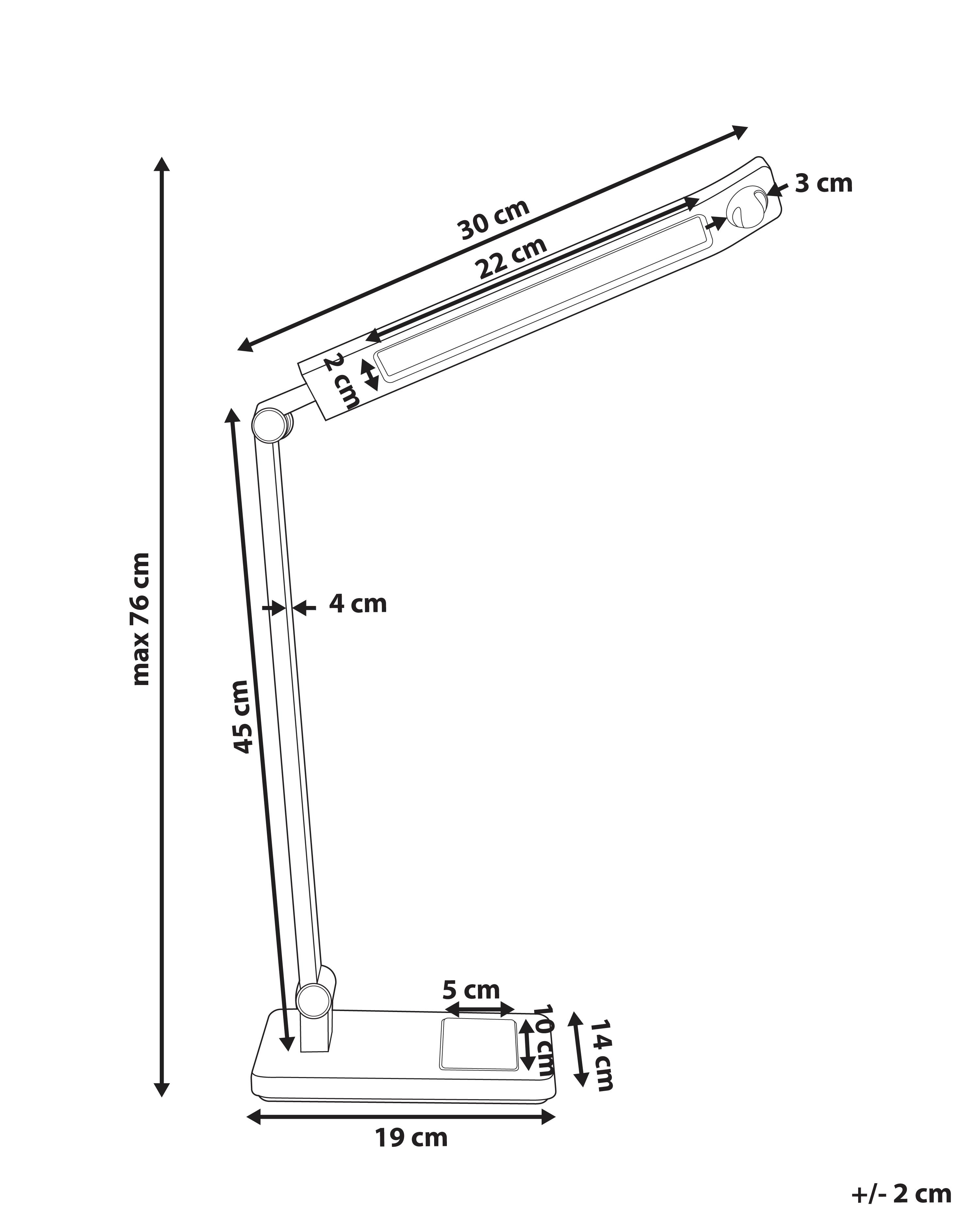 LED bureaulamp LEPUS met bewegingssensor Zilver