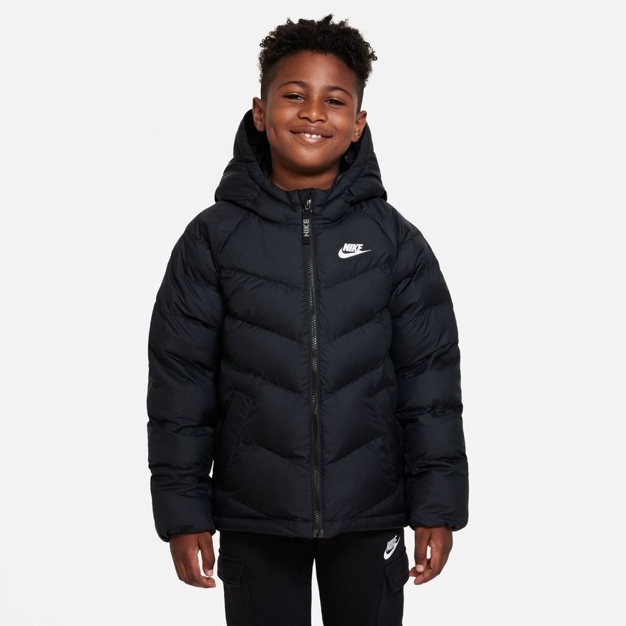 Nike Manteau d'Hiver Doudoune NSW synthetic-fill - Noir/Blanc Enfant