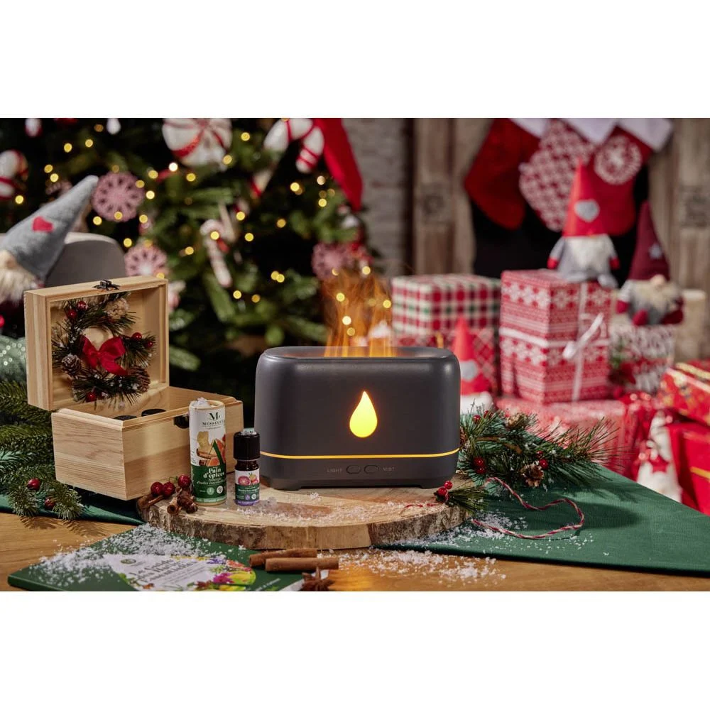Diffuseur d'huiles essentielles à flamme noir