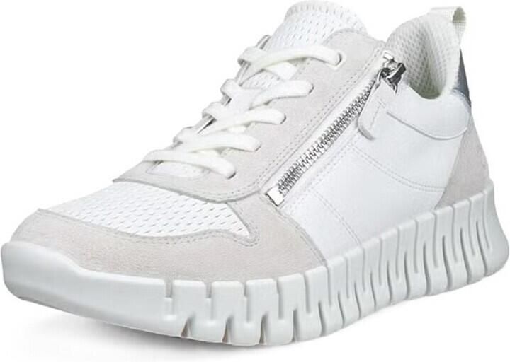 ECCO Gruuv Side Zip Sneakers beige Leer