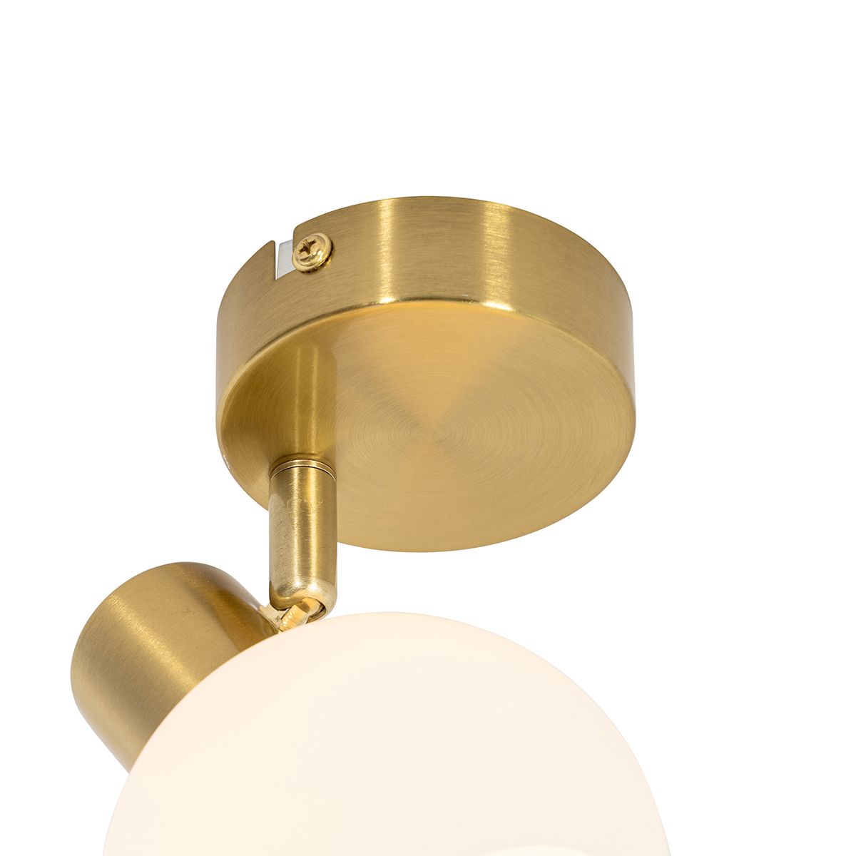 Art Deco spot goud met opaal glas verstelbaar - Anouk
