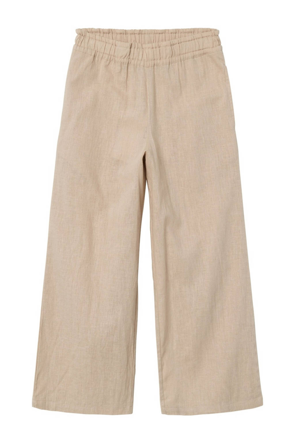 NAME IT wide leg broek NKFFALINNEN beige