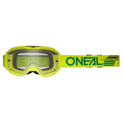 Masque cross O'Neal B-10 - SOLID V24 - CLEAR 2024 - Noir / Jaune