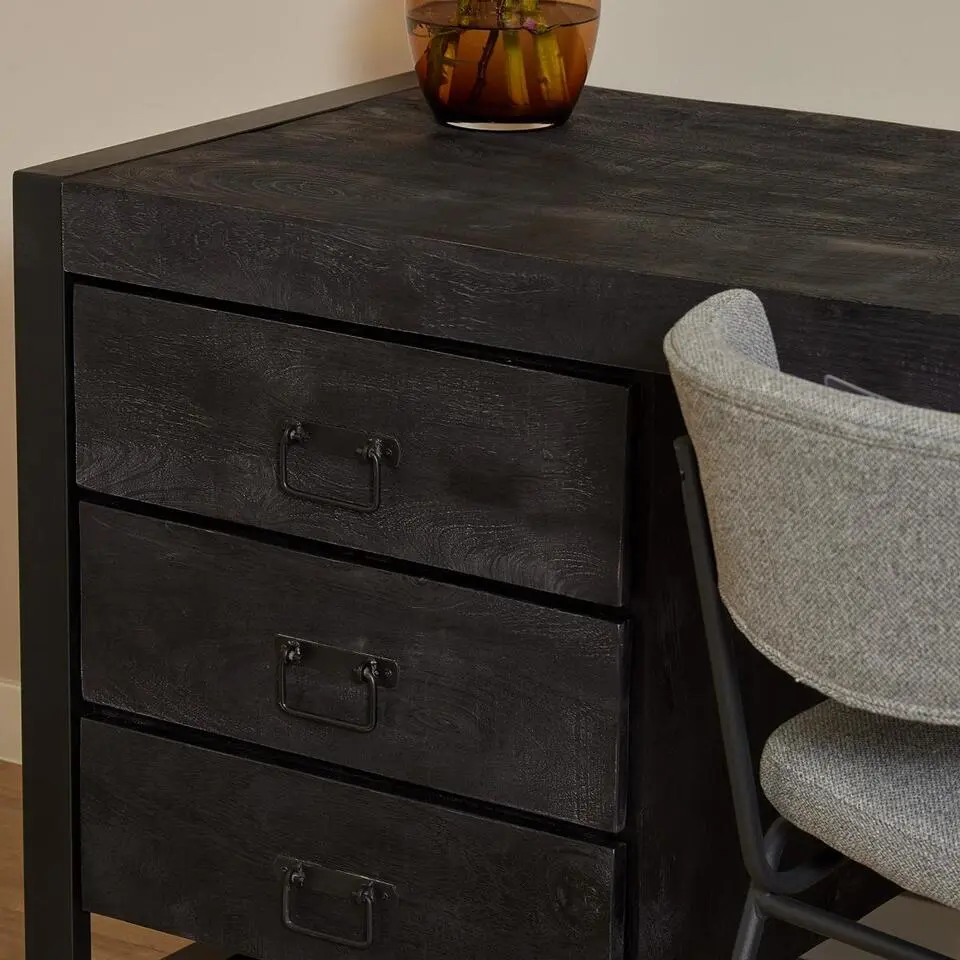StarFurn - Bureau Boaz 145 cm - zwart