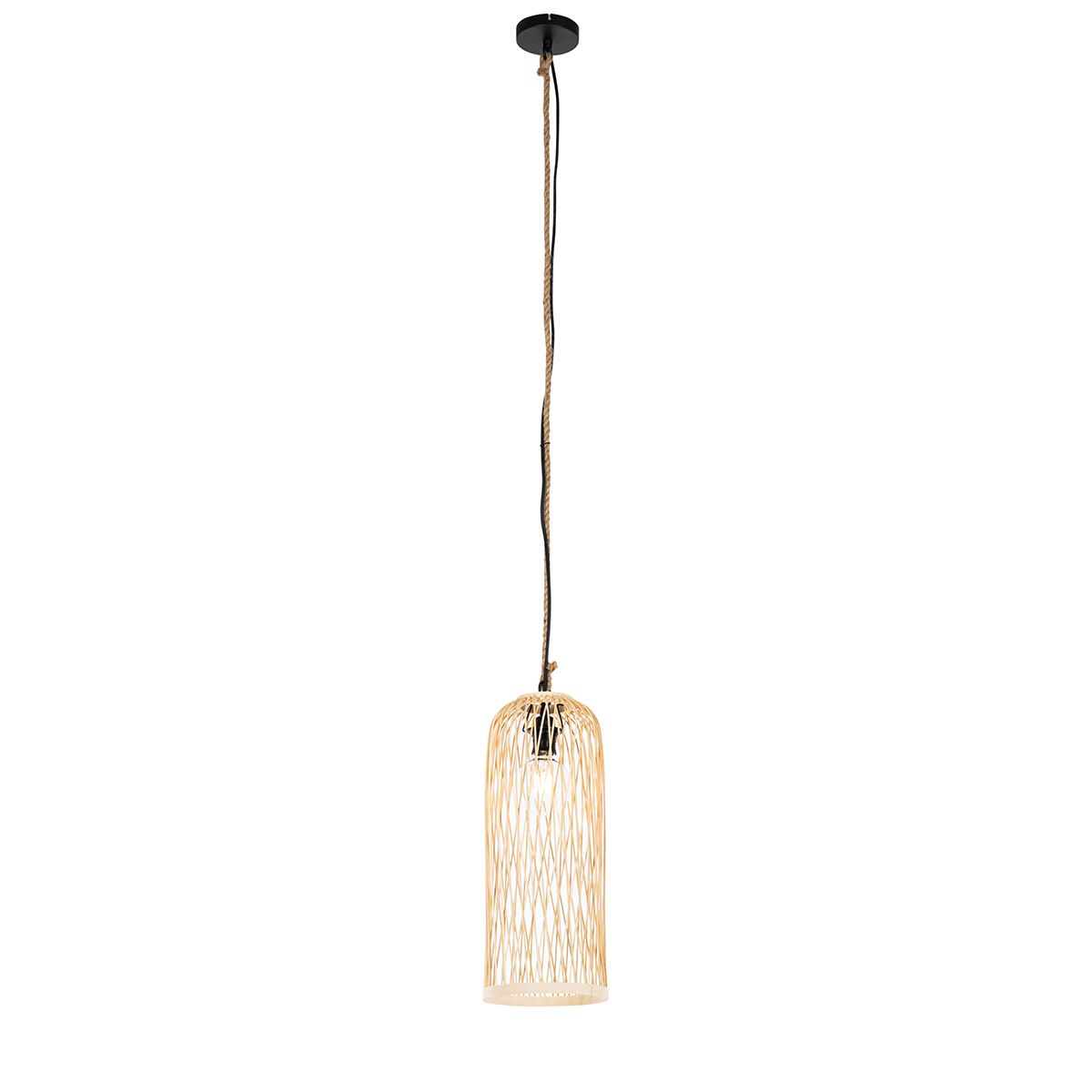 Landelijke buiten hanglamp rotan 25 cm - Calamus