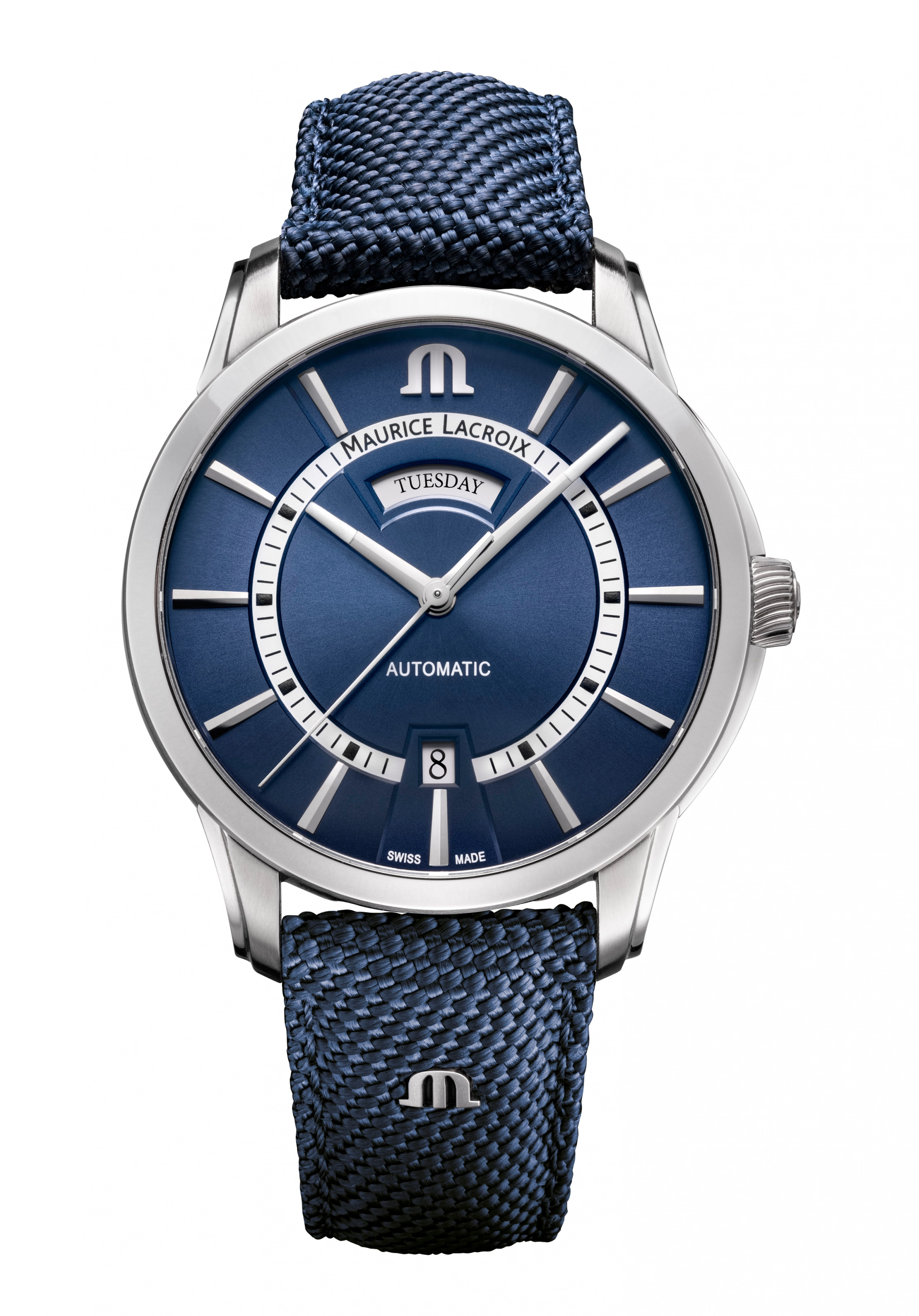 Maurice Lacroix Pontos Day Date Herrenuhr Blau