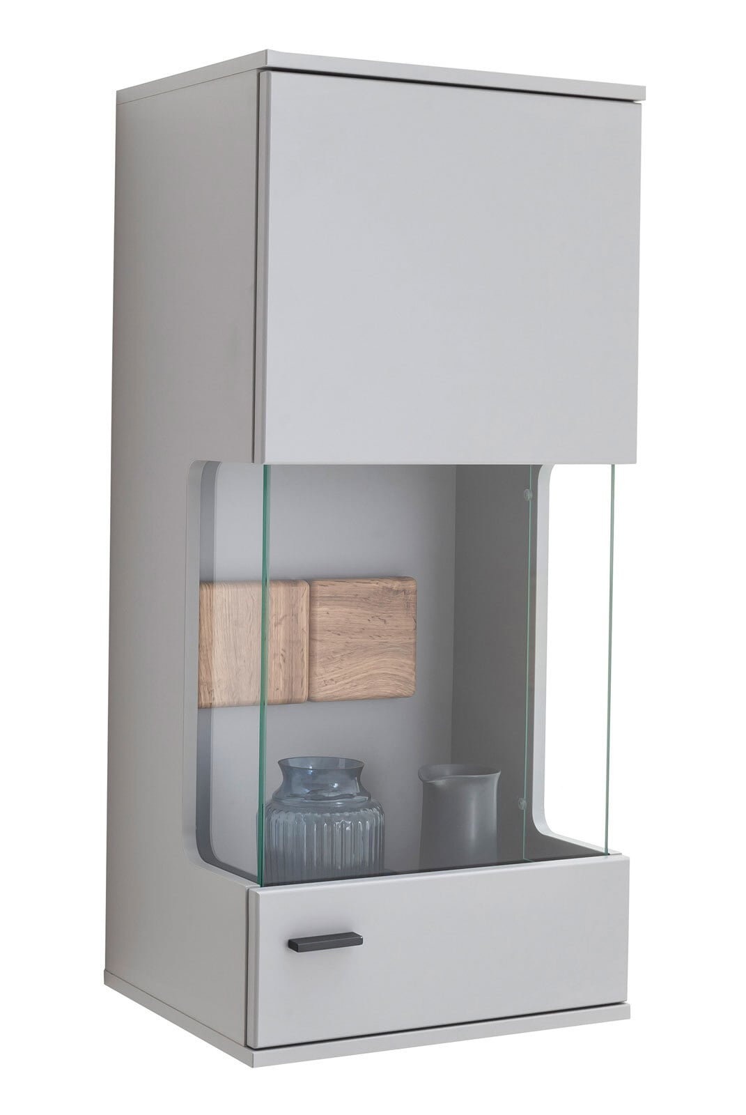 Hängevitrine TREY grau/ braun