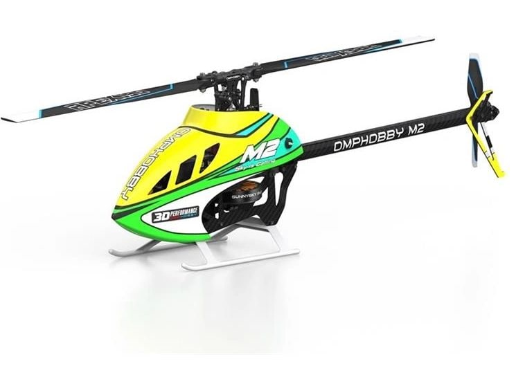 OMPHobby Helikopter 3D Heli M2 V3 Pro Viper Yellow 3D Flybarless Mini-RC Helikopter mit OFS3 Stabilisierung und Bluetooth