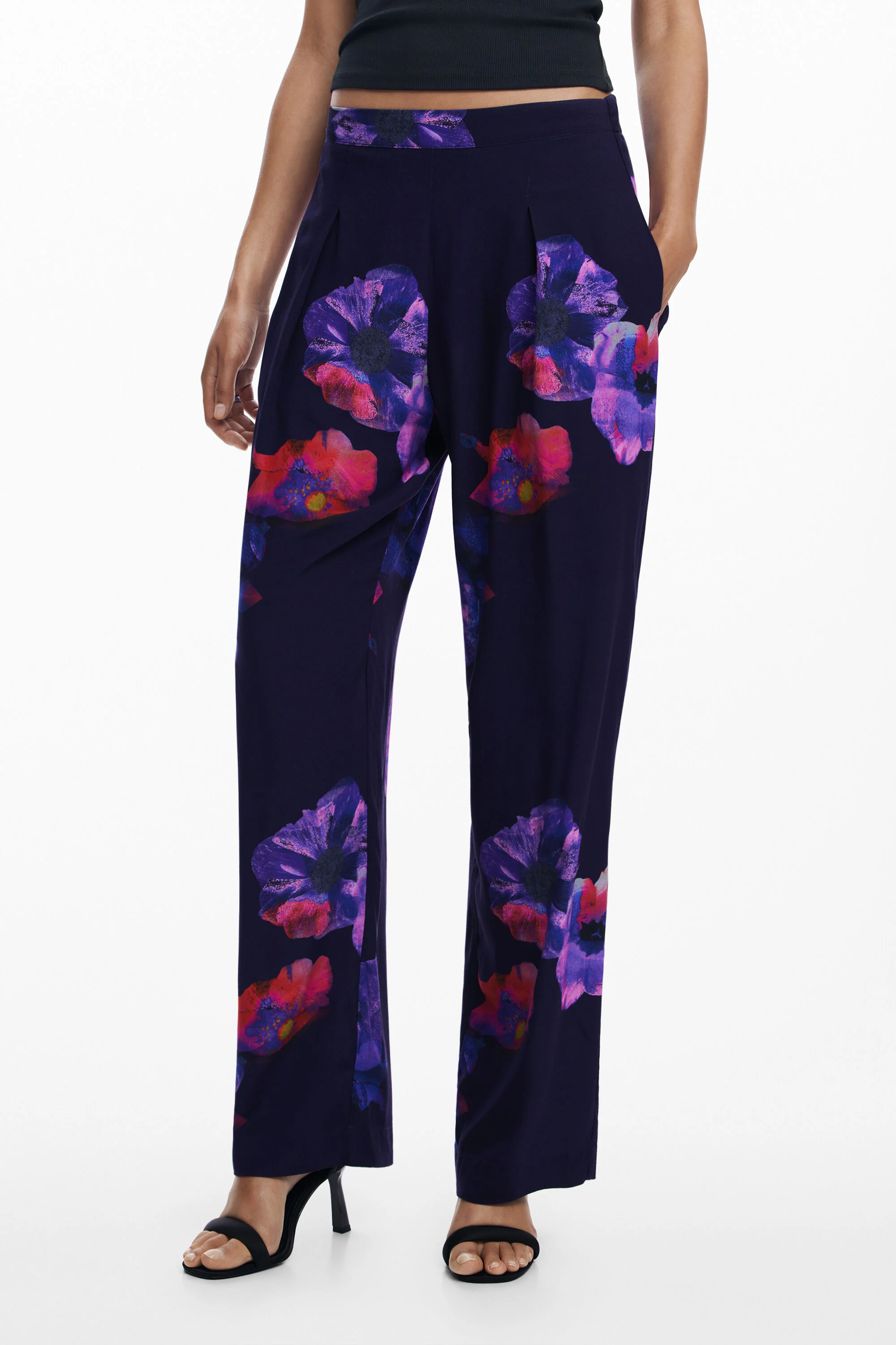 Calça fluido flores