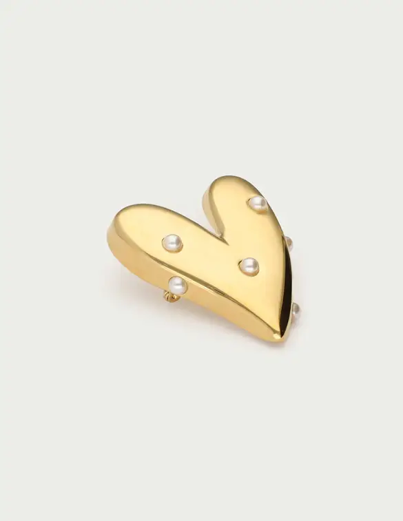My Jewellery Pearl heart broche MJ13587