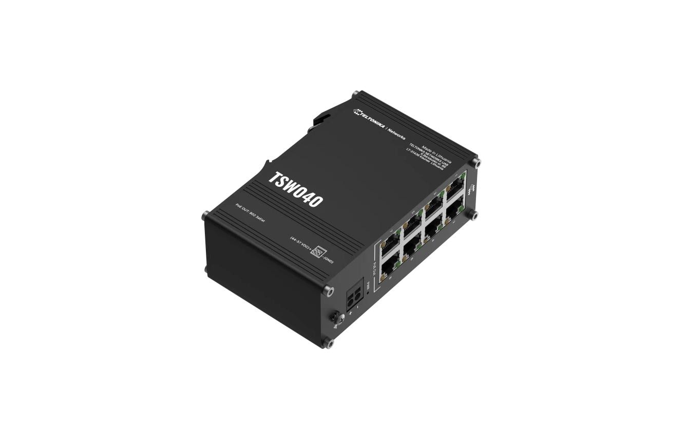 Rail PoE+ Switch TSW040 8 Port8-Port PoE+-Switch