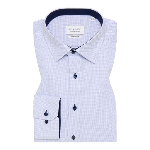 Eterna Langærmet Modern Fit Skjorte, Blå, 44