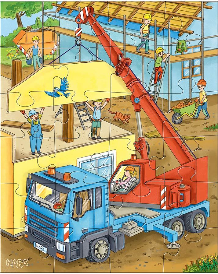 Puzzle AUF DER BAUSTELLE 3x24-teilig