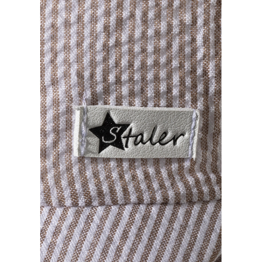 Sterntaler Schirmmütze mit Nackenschutz Streifen blassbraun
